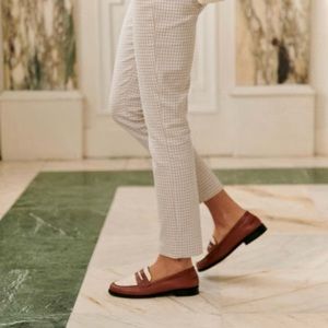 SEZANE CLARA HOUNDSTOOTH TROUSER FR SZ 36